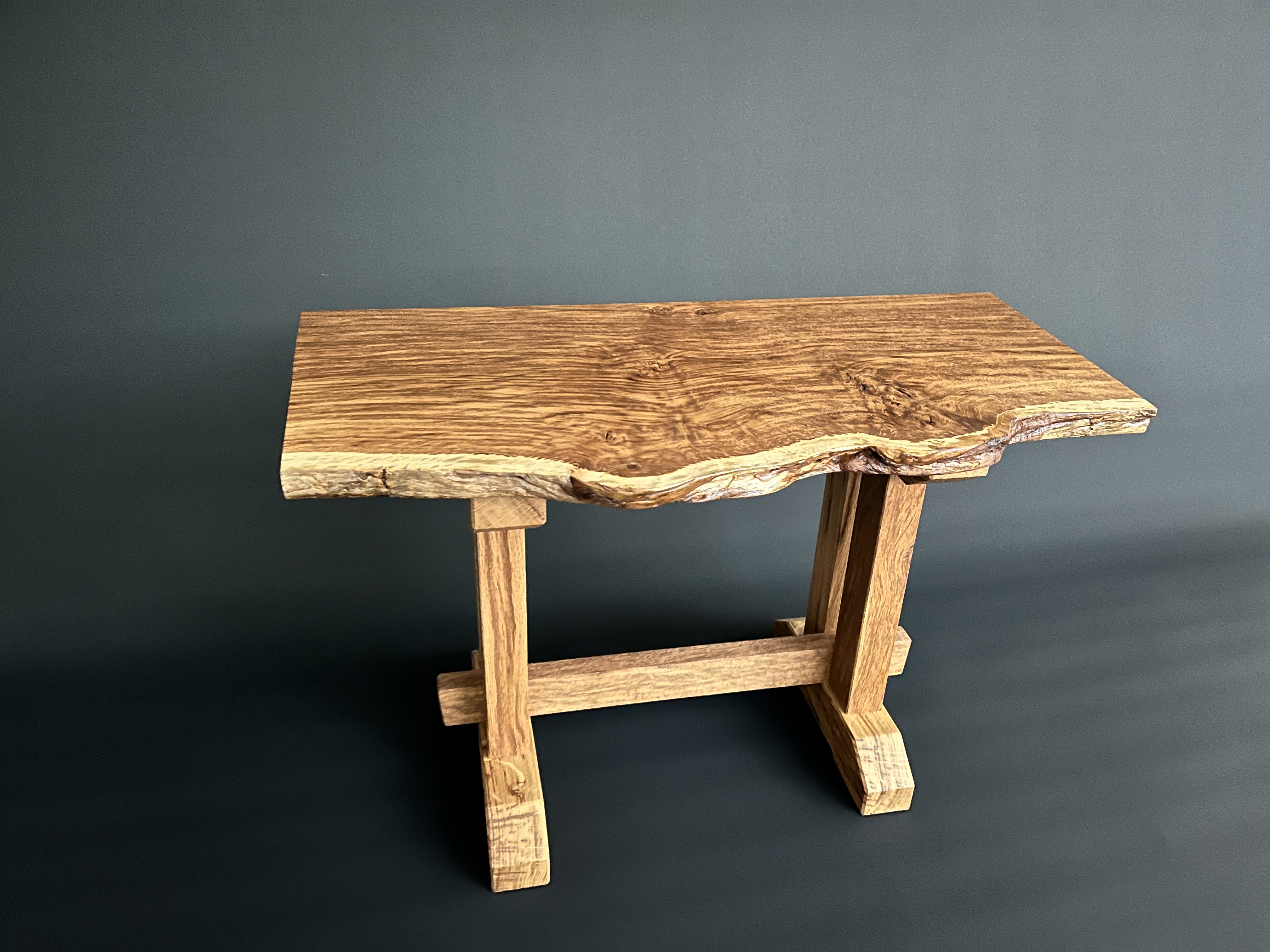 Brown Oak Live Edge Accent Table 1